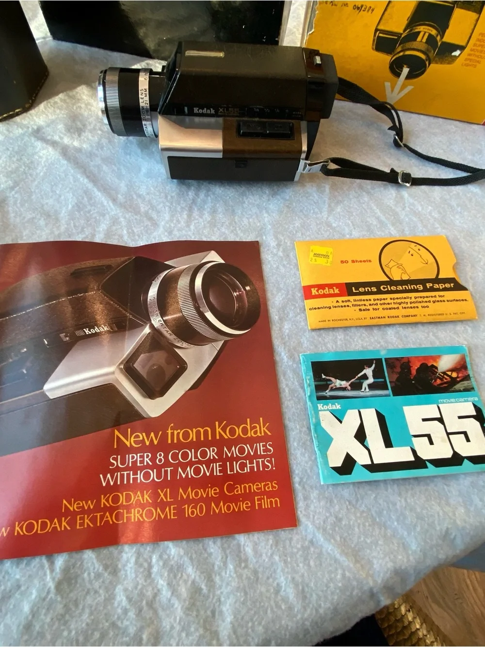 Vintage Kodak Black and Silver XL55 Movie Outfit Camera & Case